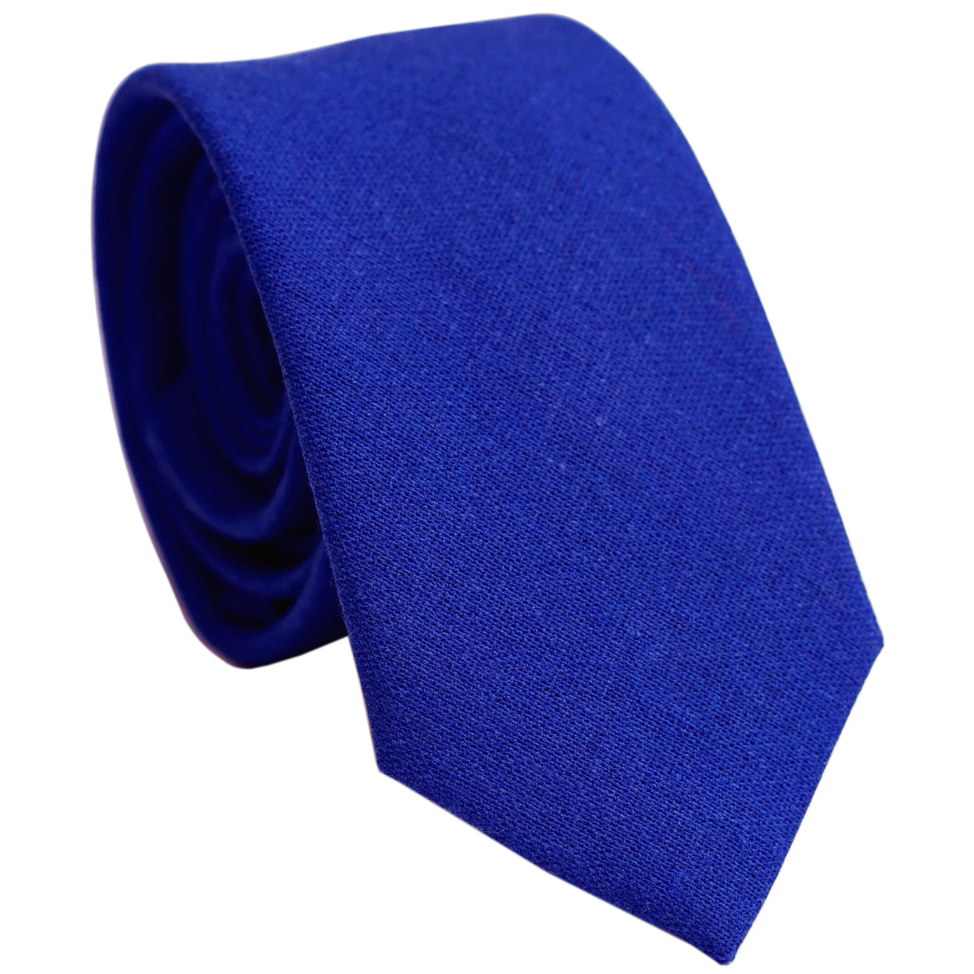 blue-skinny-cotton-necktie