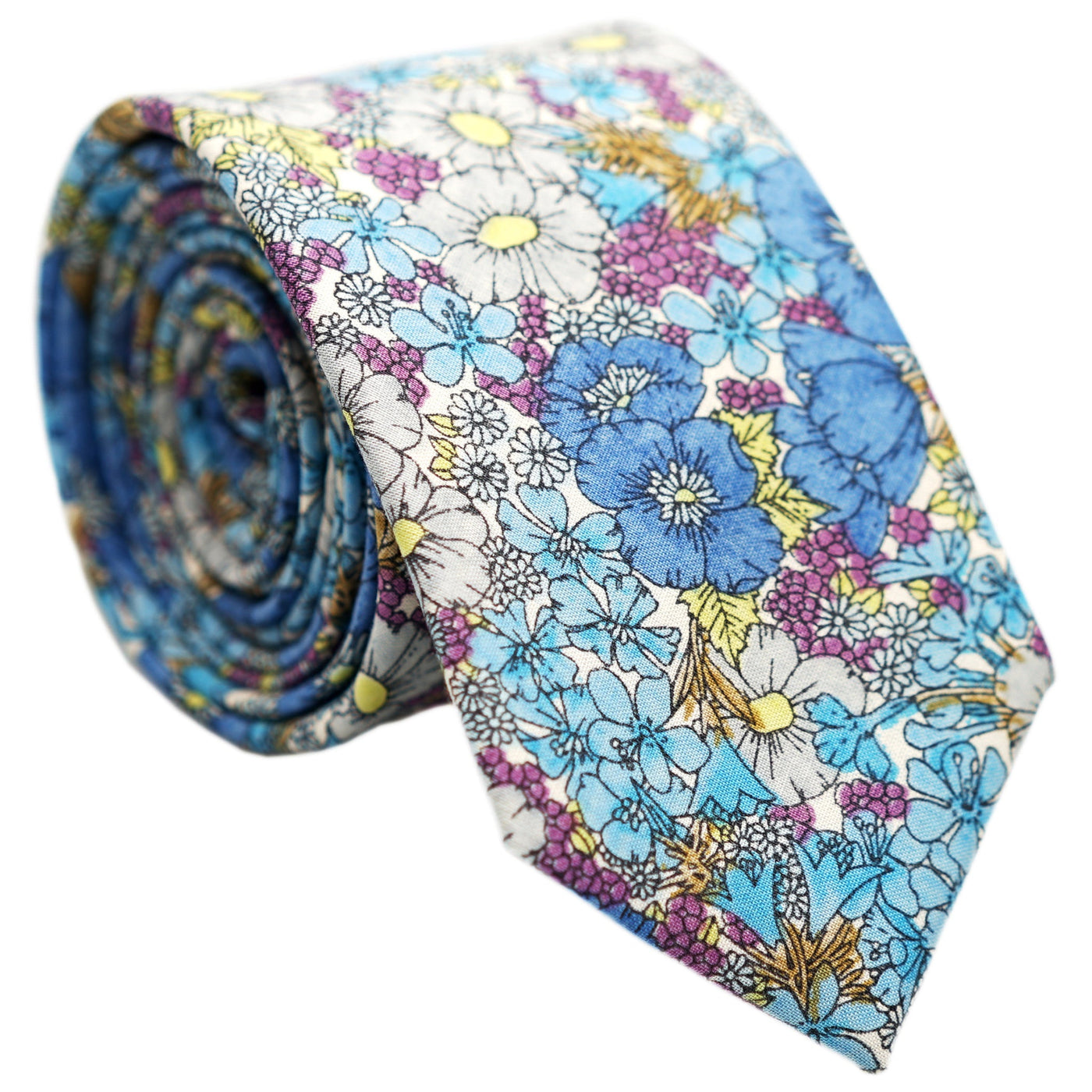 blue-skinny-floral-cotton-necktie