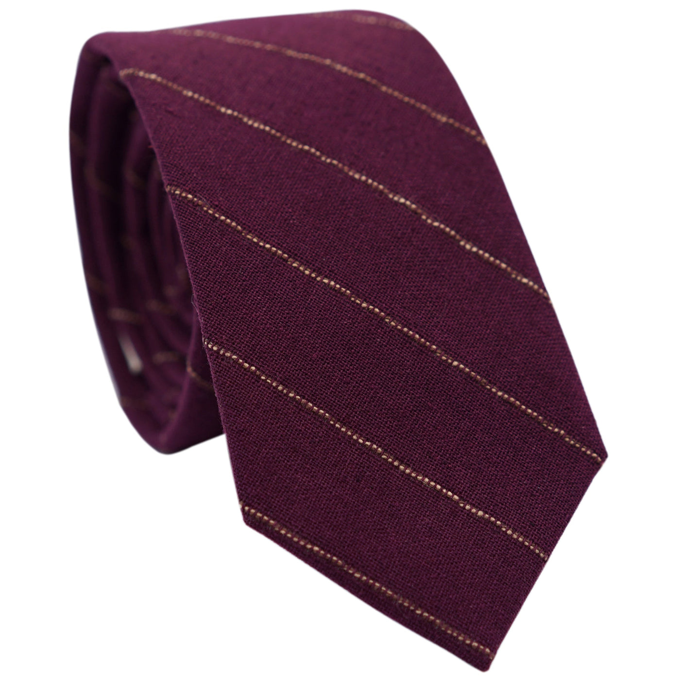 burgundy-skinny-cotton-striped-necktie