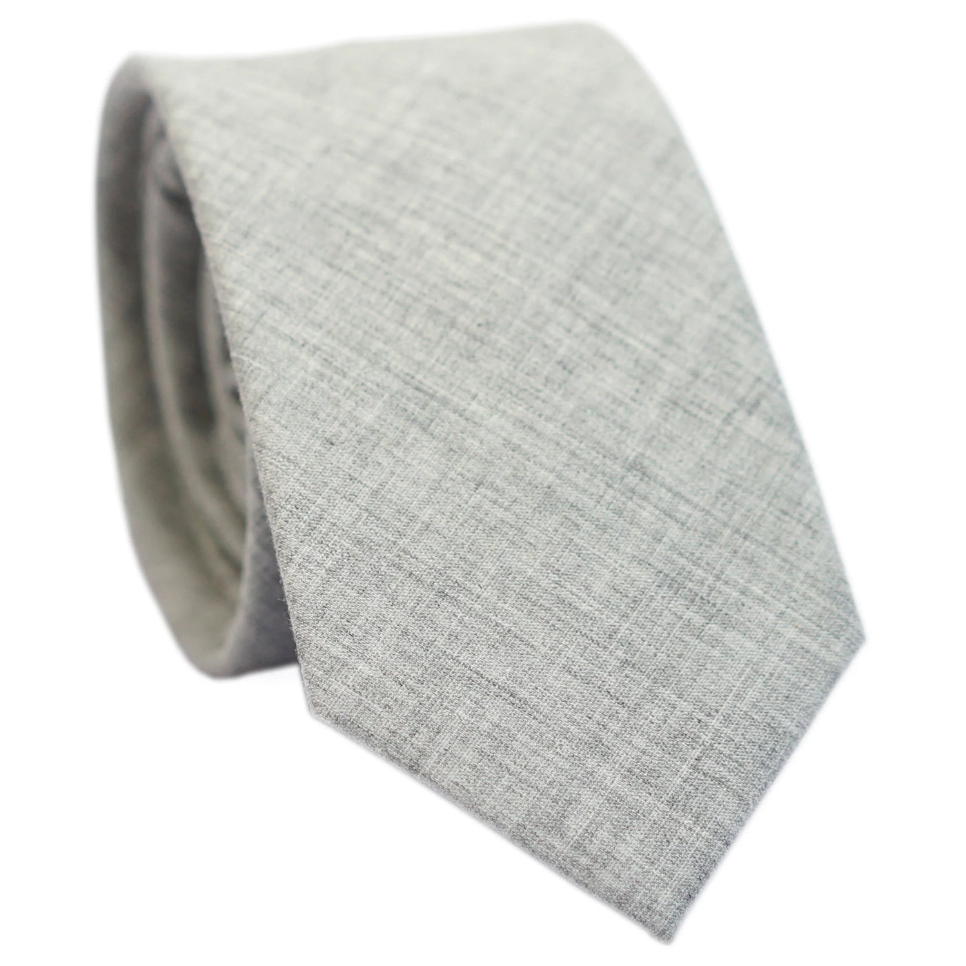 gray-skinny-cotton-necktie