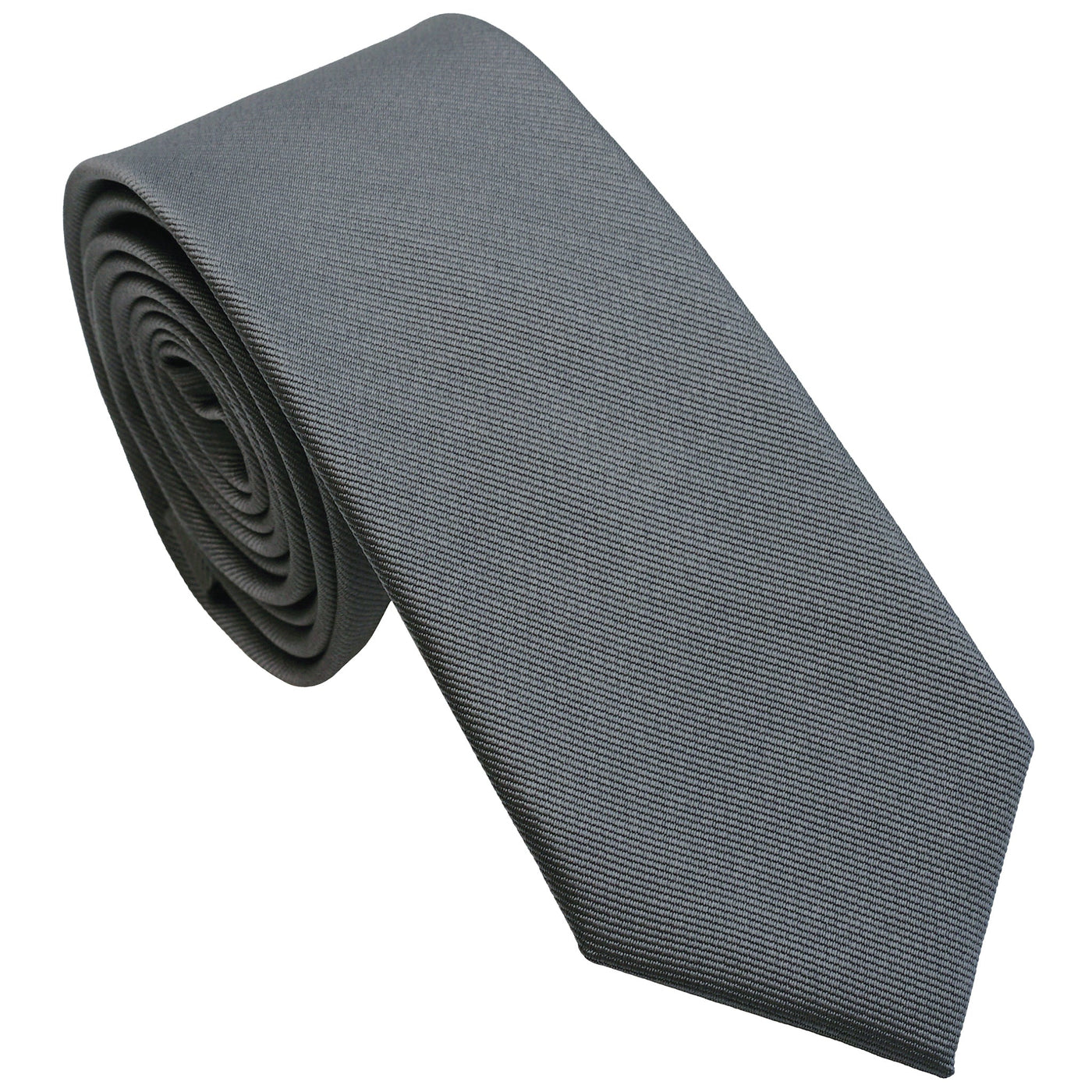 gray-skinny-solid-necktie