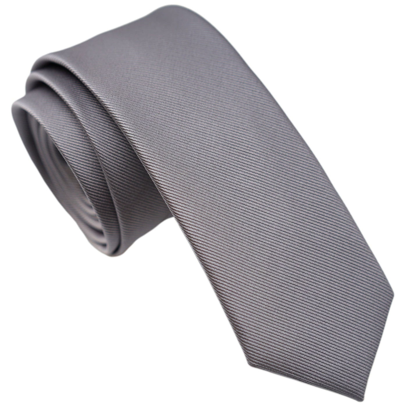 gray-skinny-solid-necktie