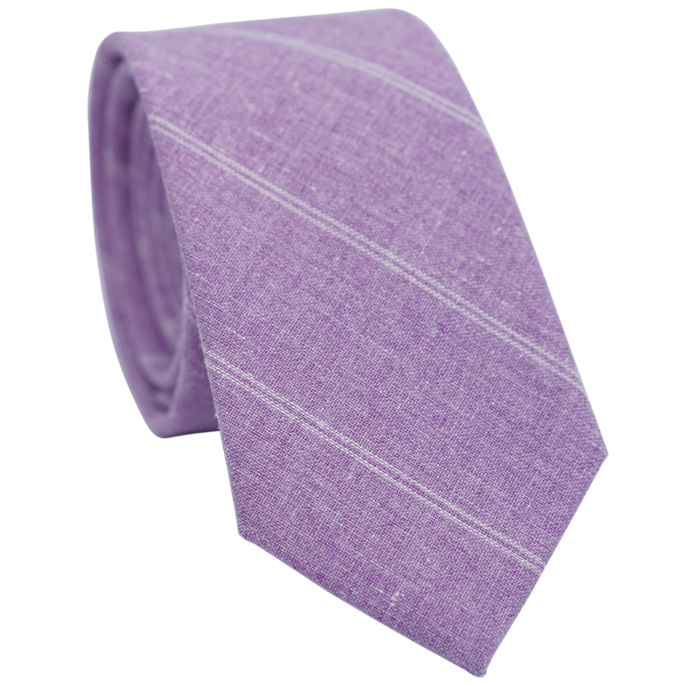 lavender-skinny-cotton-striped-necktie