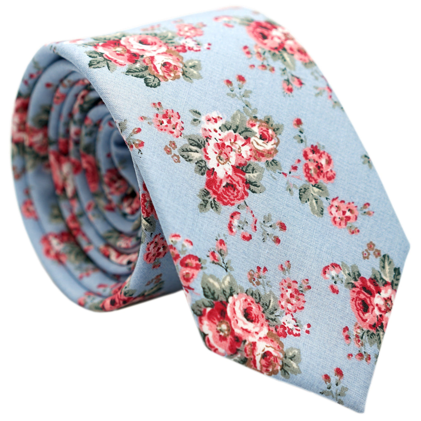 light-blue-and-rose-skinny-floral-cotton-necktie