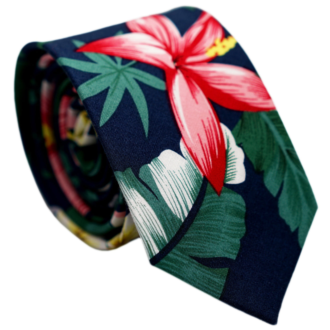 navy-green-skinny-floral-cotton-necktie