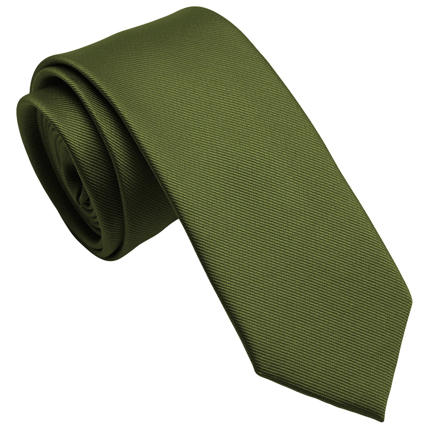 olive-skinny-solid-necktie