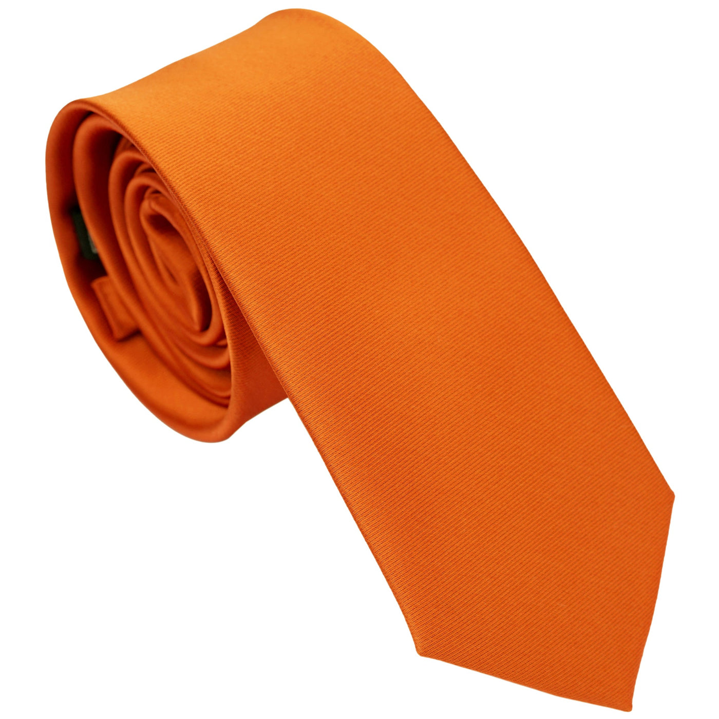 pumpkin-orange-skinny-solid-necktie